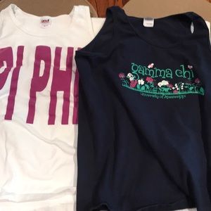 Bundle of 2 Ole Miss Sorority tank tops L